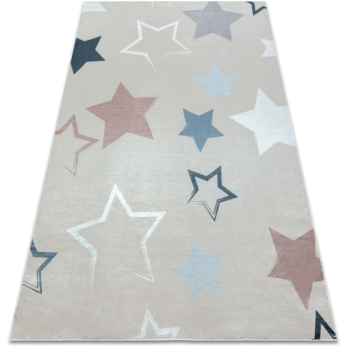 Rugsx  BAMBINO 48130 mycí kobereček Hvězdy pro děti 140x200 cm  Béžová