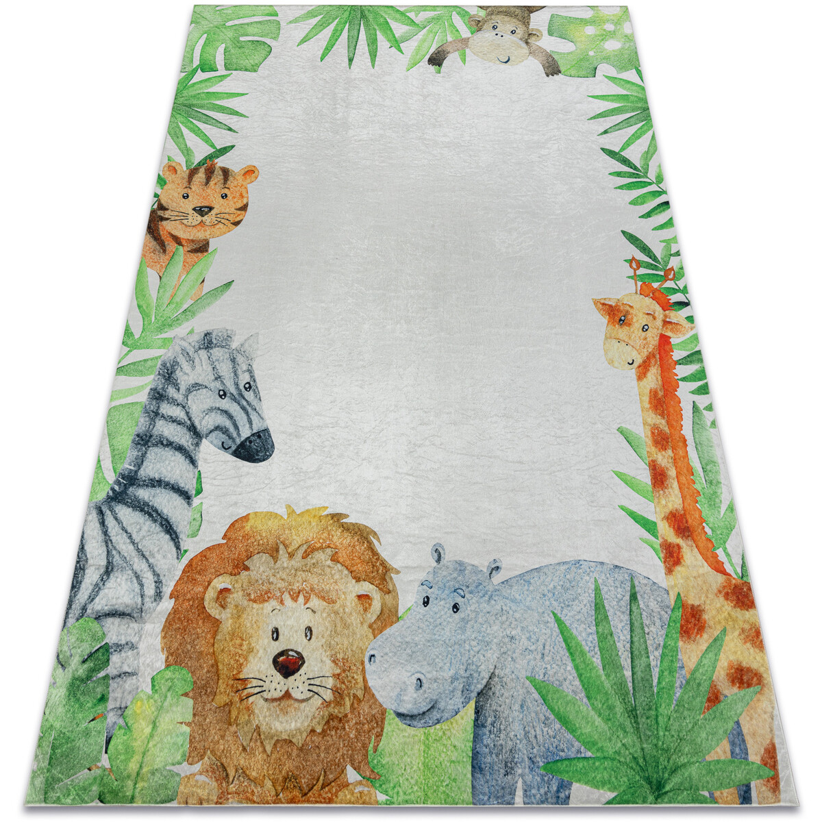 Rugsx  BAMBINO 54090 mycí kobereček Zvířata, Afrika p 200x290 cm  Bílá