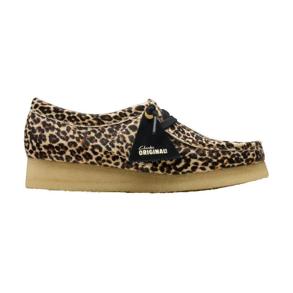 Clarks  Chaussures  Wallabee motif léopard en daim  Béžová