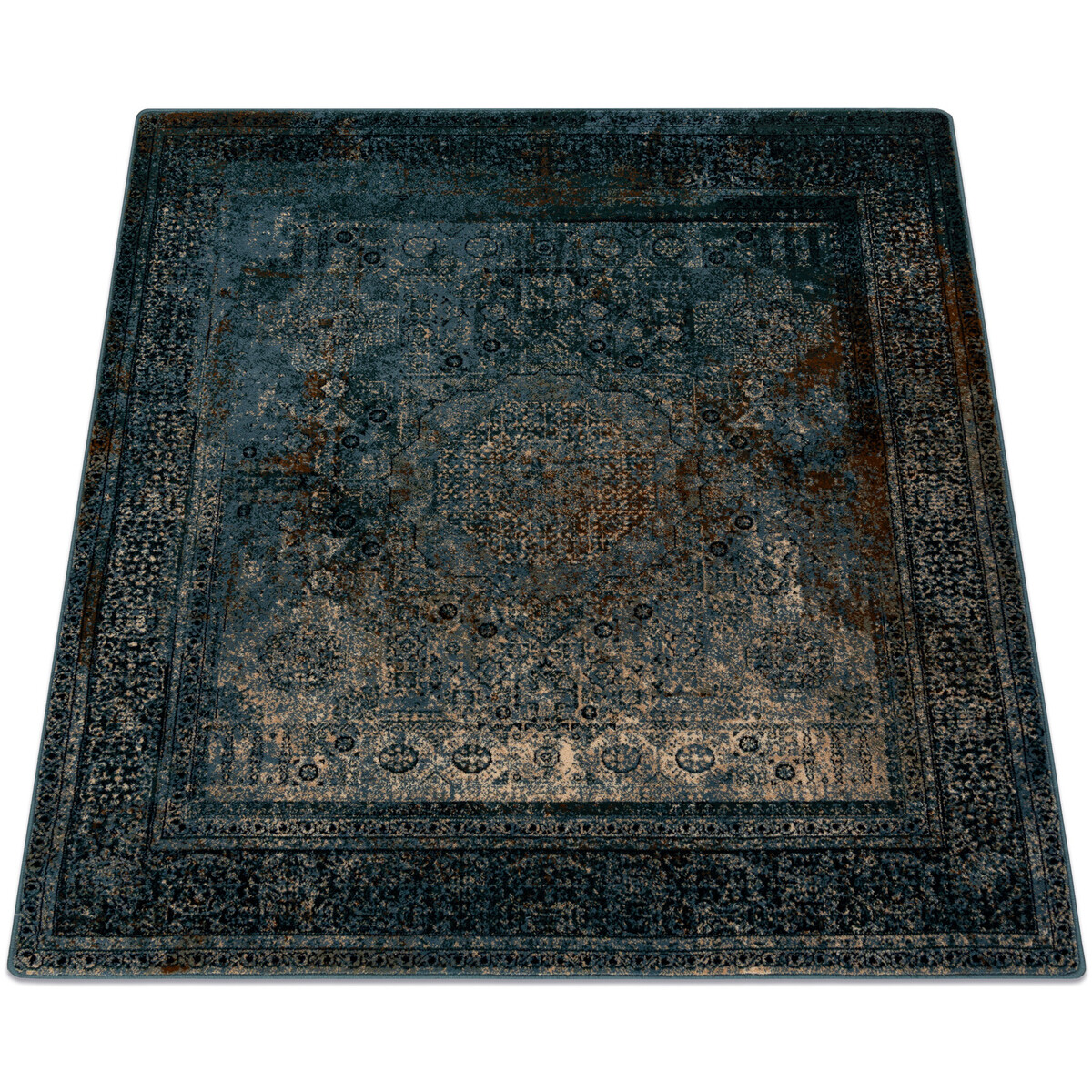 Rugsx  Vlněný koberec OMEGA MAMLUK Náměstí - Růžic 200x200 cm  Modrá