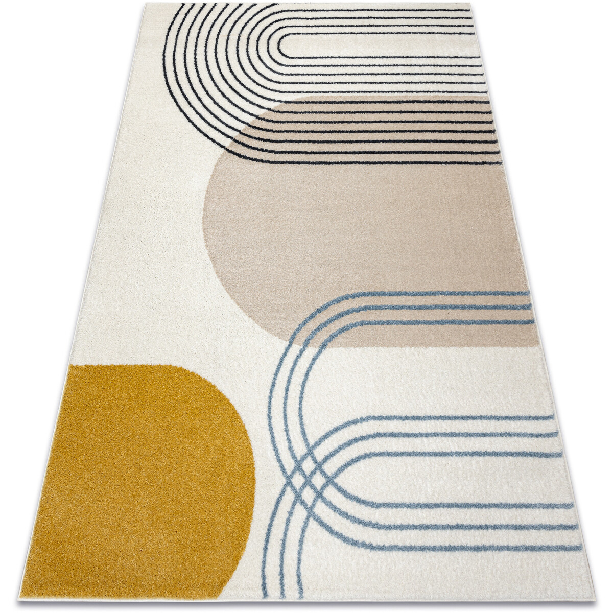 Rugsx  Koberec FUSION 7157 bílá / zlato - 120x170 cm  Bílá