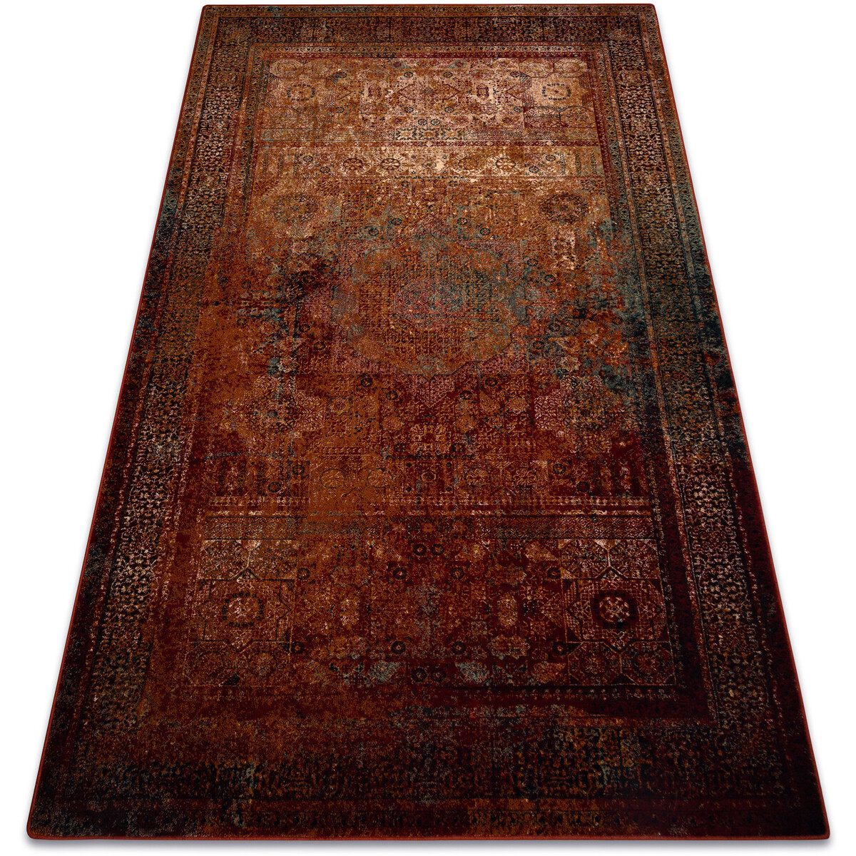 Rugsx  Vlněný koberec OMEGA Mamluk Vintage, růžice č 200x300 cm  Červená