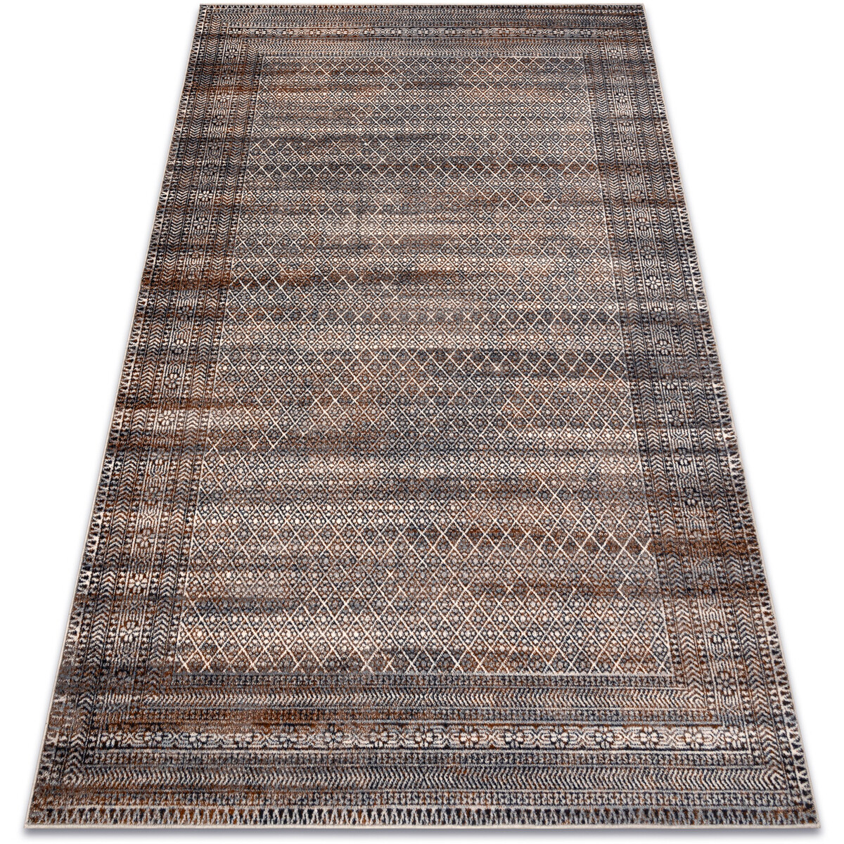 Rugsx  Koberec Vlna NAIN Rám, kosočtverce 1277/51655 bà120x170 cm  Béžová