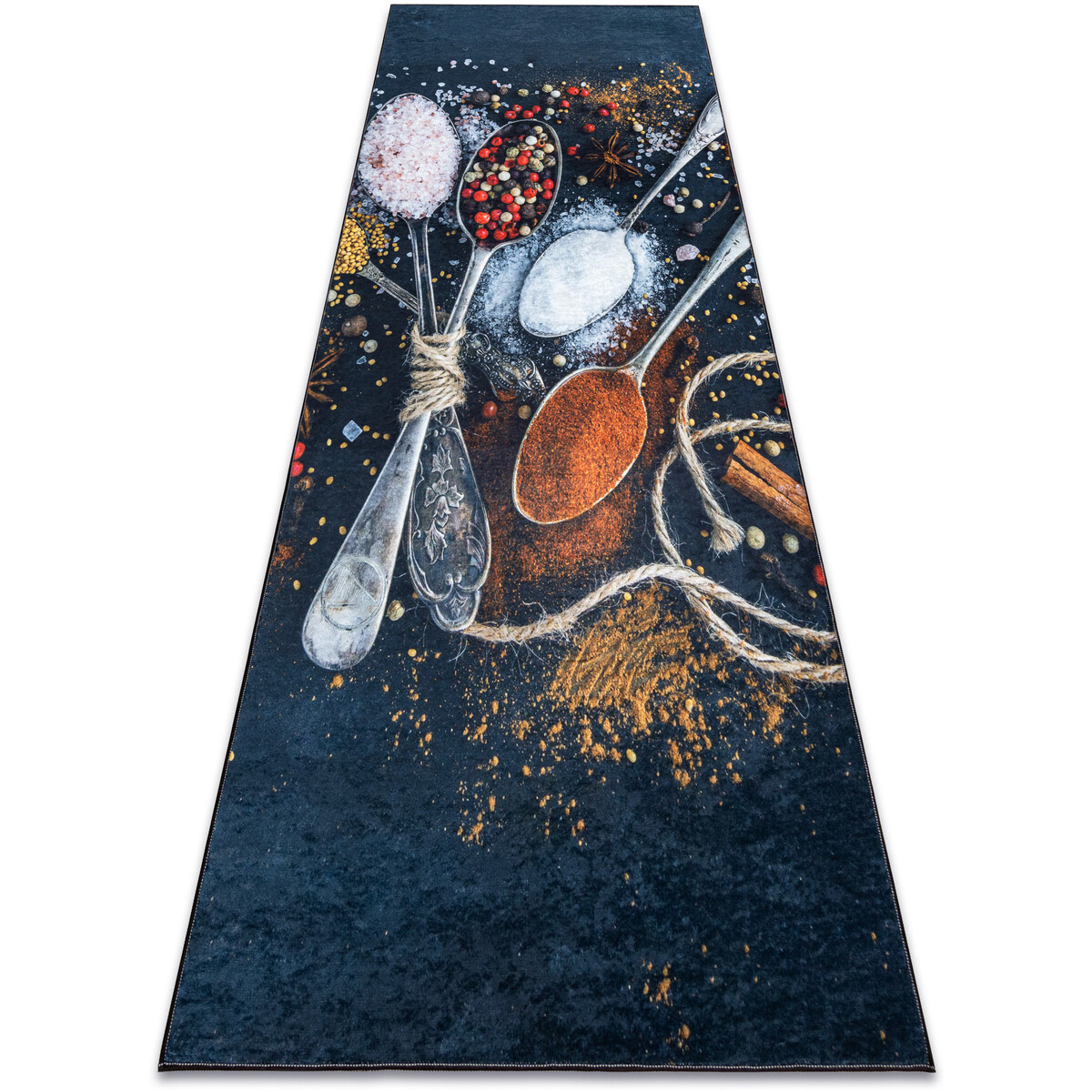 Rugsx  ANDRE mycí kobereček 9002 Lžíce, koření kuch 80x200 cm  Modrá