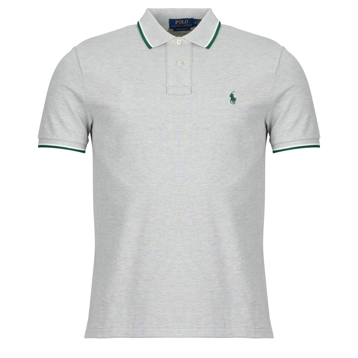 Polo Ralph Lauren  POLO COUPE DROITE EN COTON BASIC MESH COL RAYE  Šedá