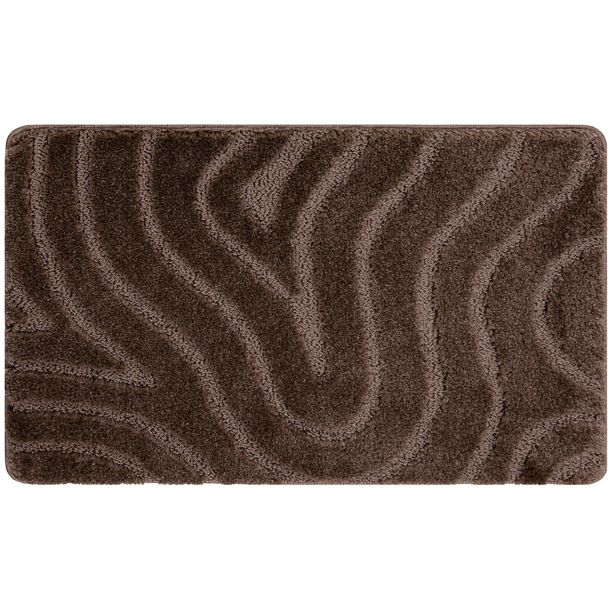 Rugsx  Koupelnový koberec SUPREME WAVES, vlny, protisklu 50x80 cm  Hnědá