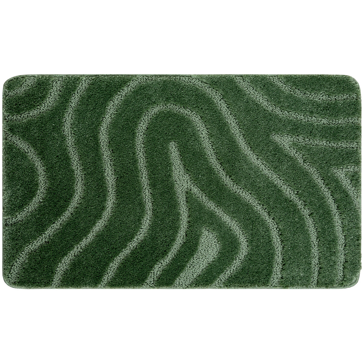Rugsx  Koupelnový koberec SUPREME WAVES, vlny, protisklu 50x80 cm  Zelená