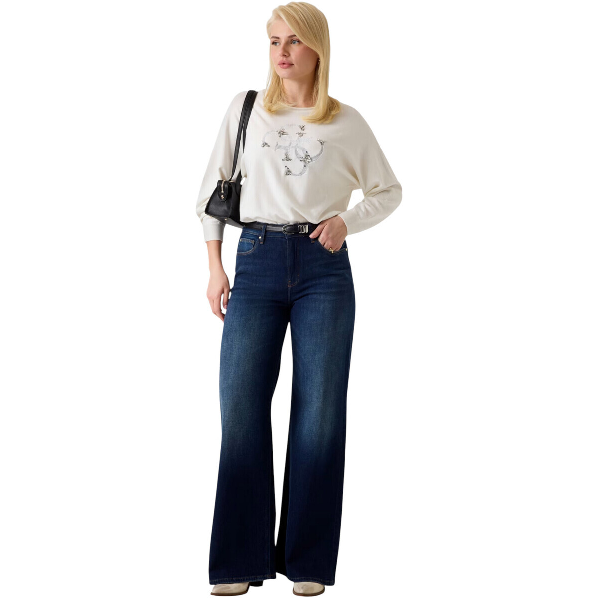 Guess  BAT SLEEVE GEMMA LOG W6YR27 Z0975  Bílá