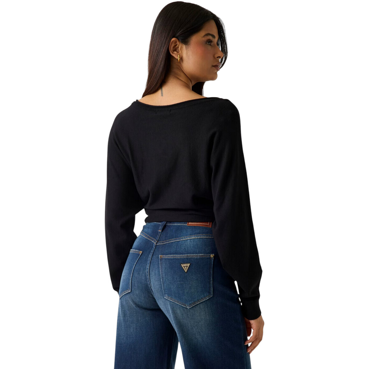 Guess  BAT SLEEVE GEMMA LOG W6YR27 Z0975  Černá