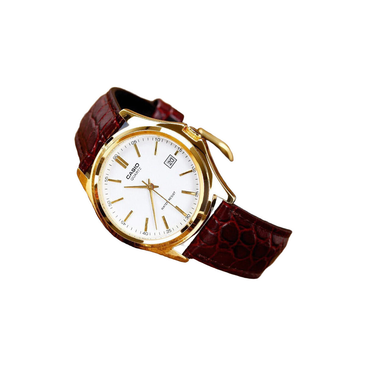 Casio  Pánské analogové hodinky Aradd hnědo-zlatá