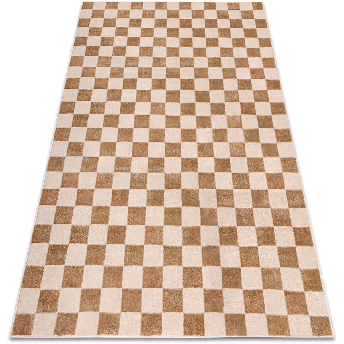 Rugsx  Koberec AURA EB112 béžová - Šachovnice, strukt 120x170 cm  Béžová