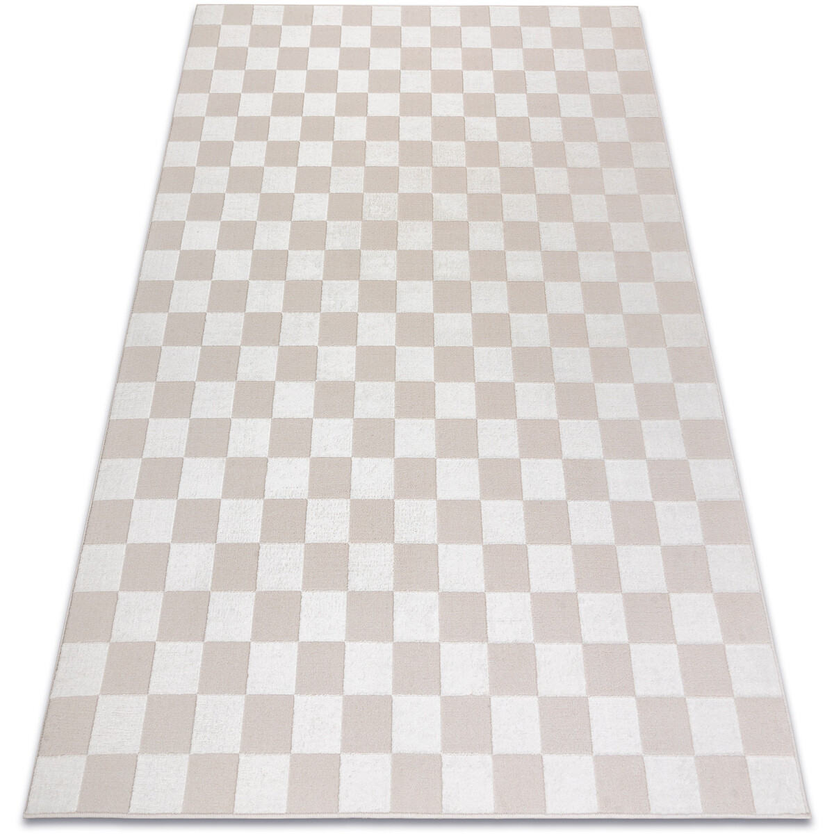 Rugsx  Koberec AURA EB112 krémový - Šachovnice, strukt 120x170 cm  Béžová