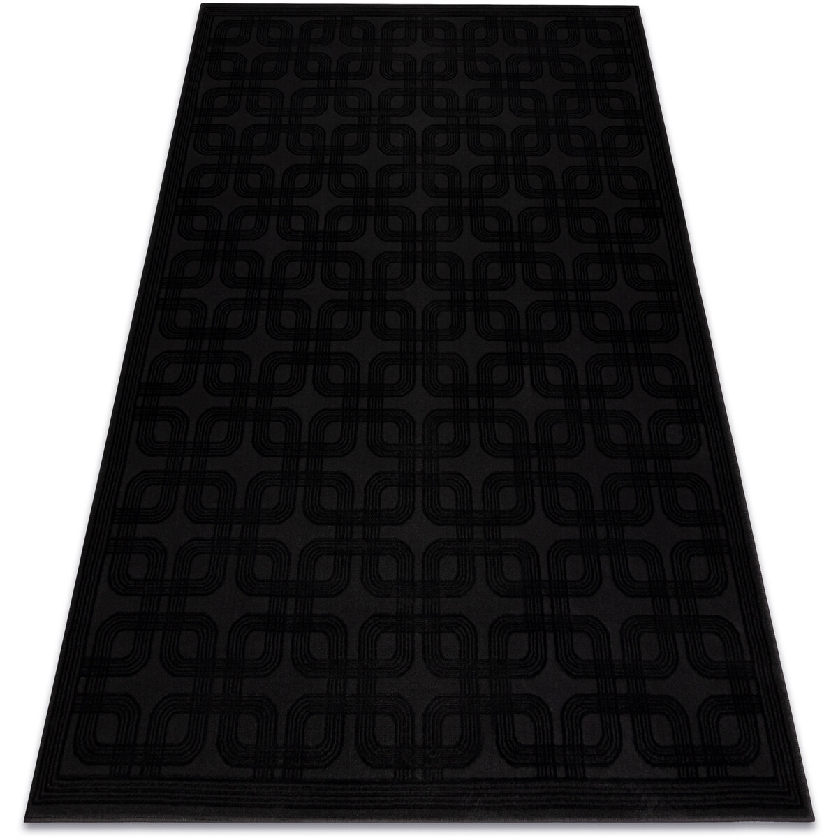 Rugsx  Koberec AURA J2556A černá / antracitová - 120x170 cm  Černá