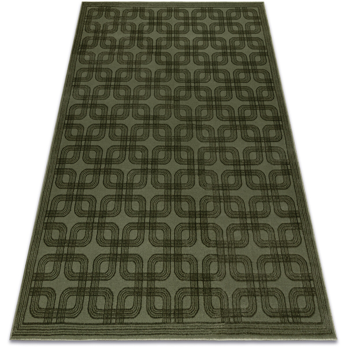 Rugsx  Koberec AURA J2556A zelená - Geometrický, strukt 120x170 cm  Zelená