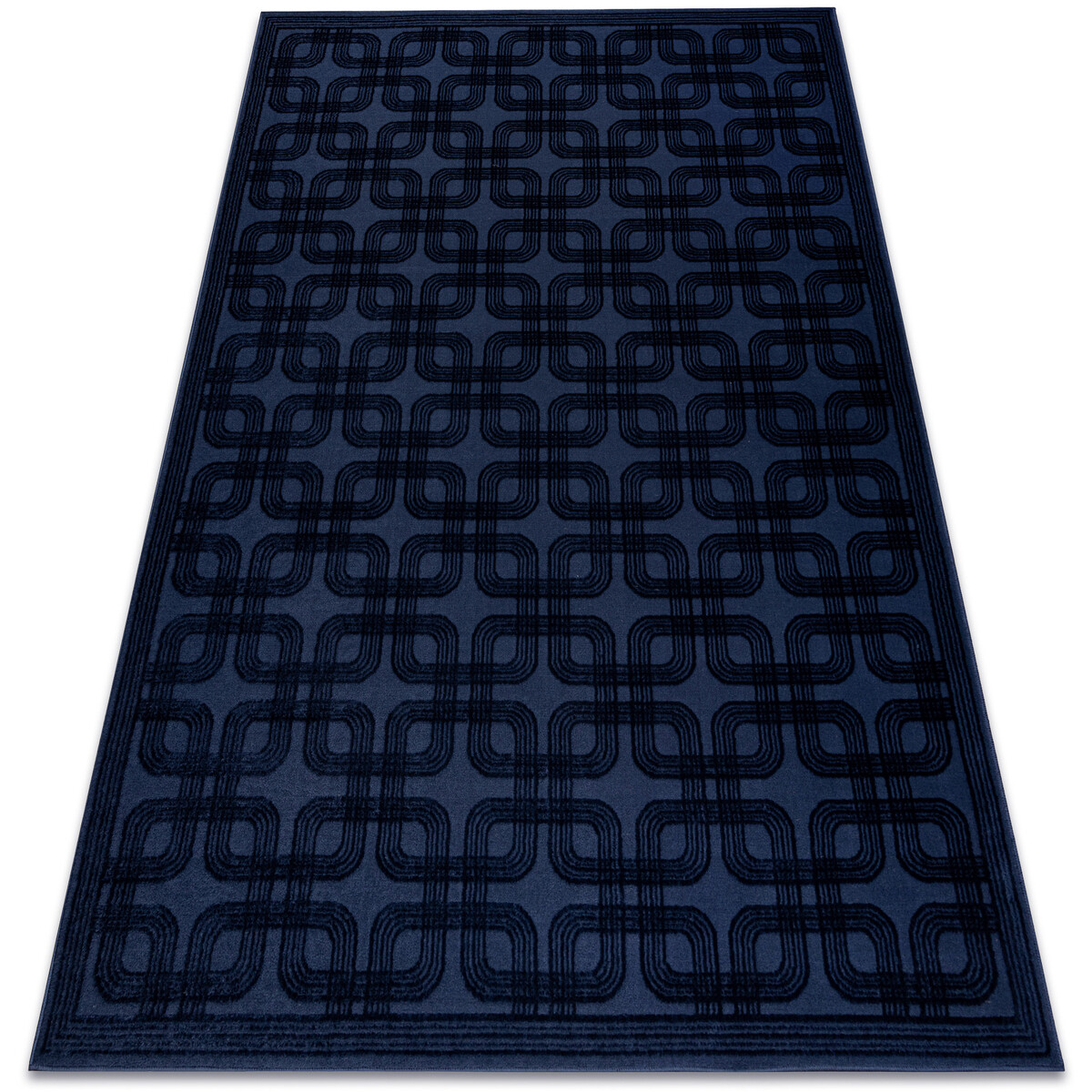 Rugsx  Koberec AURA J2556A tmavě modrá - Geometrický, 120x170 cm  Modrá