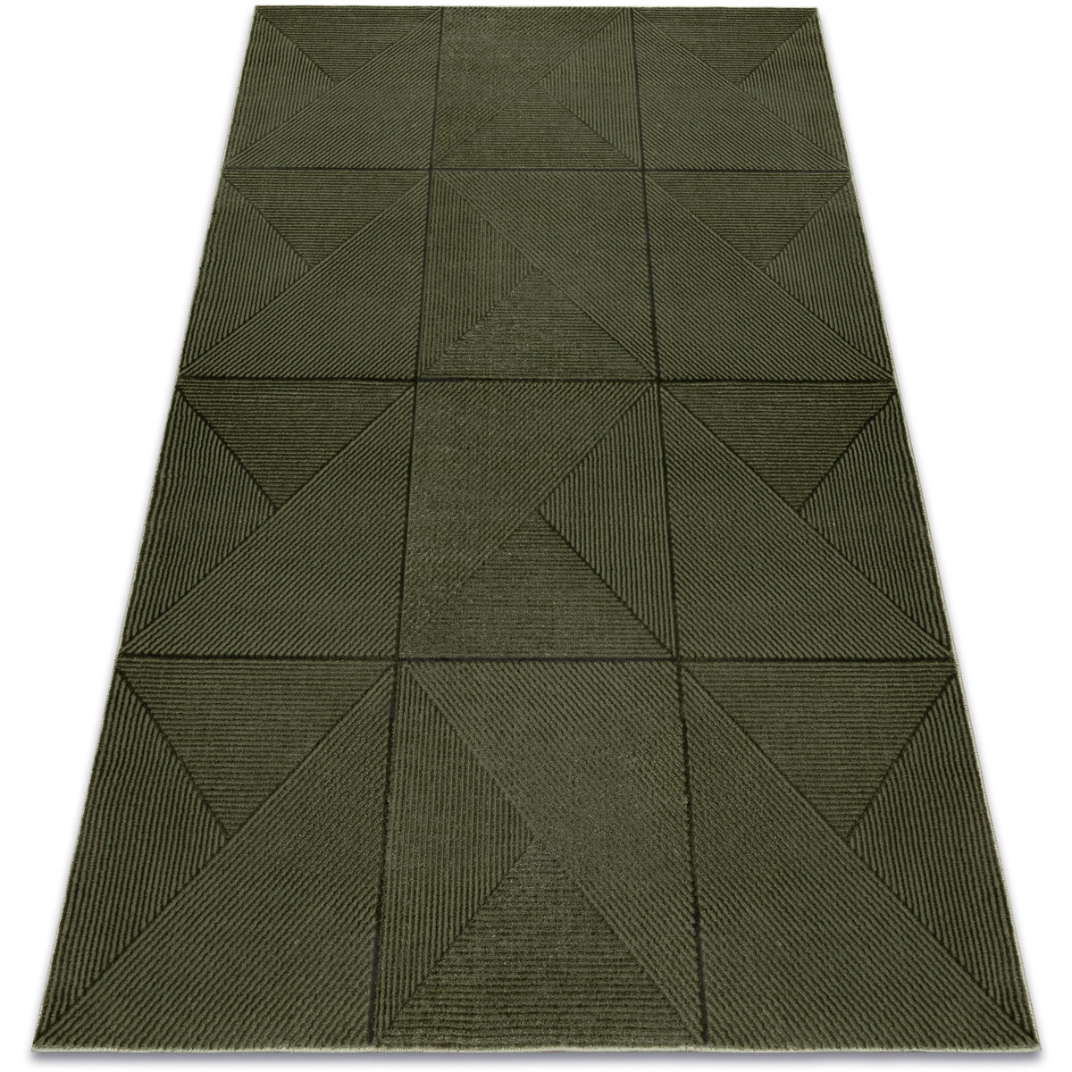 Rugsx  Koberec AURA J2624A zelená - Geometrický, strukt 120x170 cm  Zelená