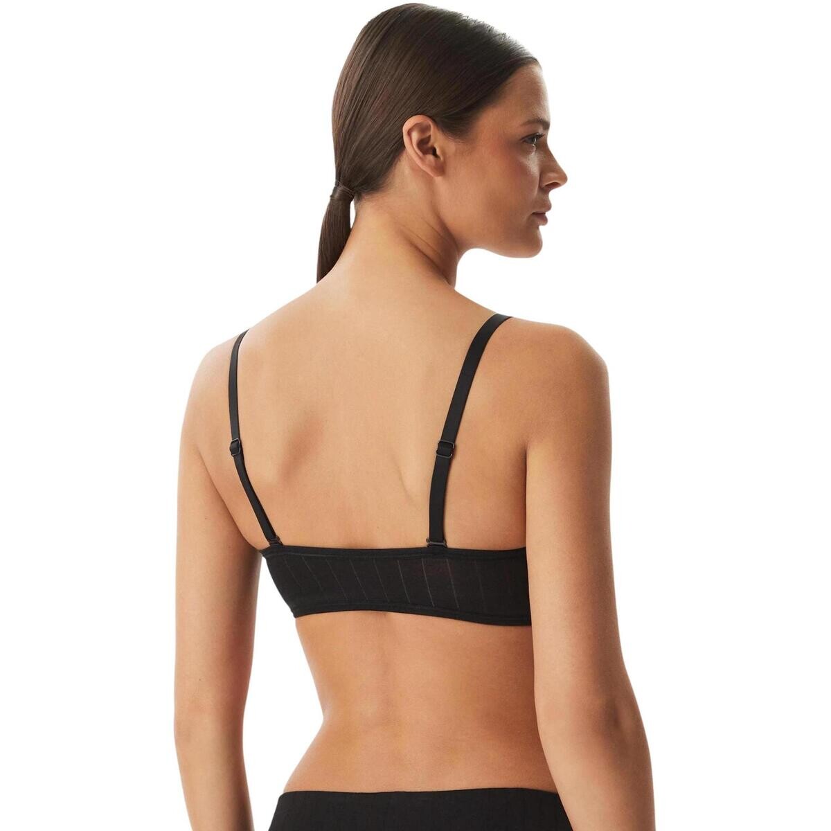 Calvin Klein Jeans LIGHTLY LINED BANDEAU LV00QF8710 Černá