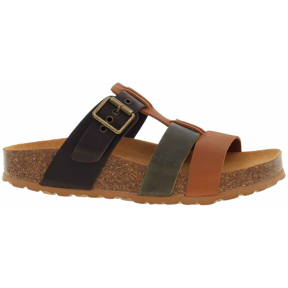 Bio Life  Dámské pantofle  2687.7 Betty 876 brown-kaki  Zelená