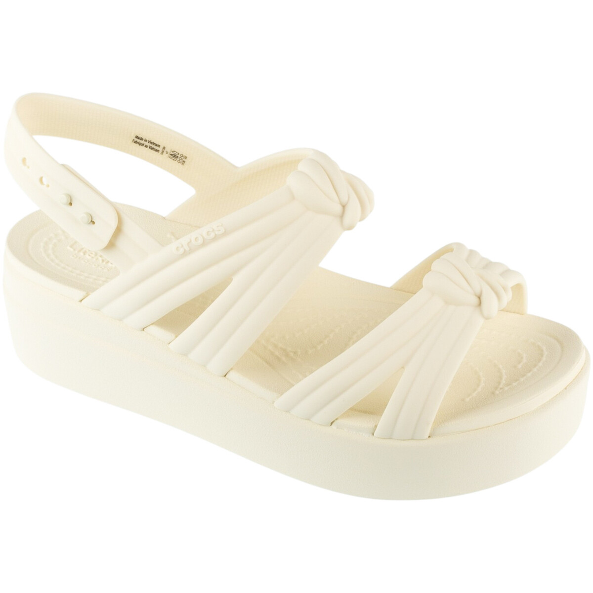Crocs  Brooklyn Knot Low Wedge Sandal  Béžová