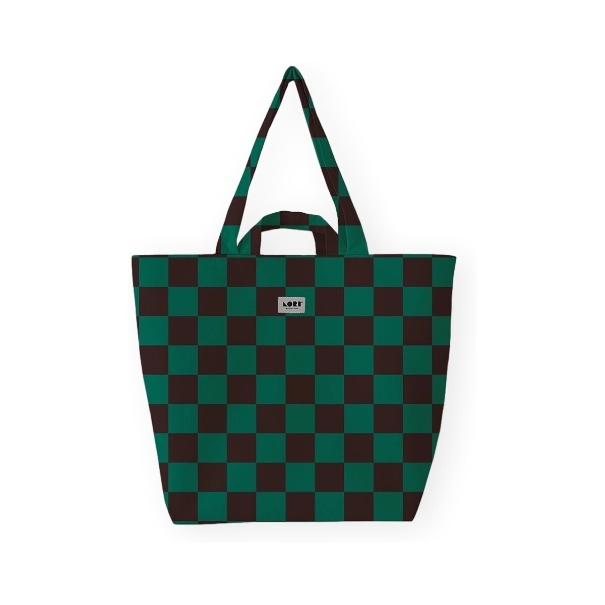 Lori Barcelona  Tote Bag Cuadros - Black/Green  Černá