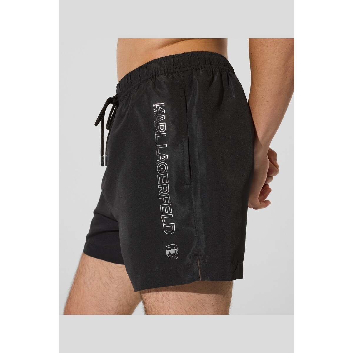 Karl Lagerfeld Ikon Shine Short Boardshor Černá