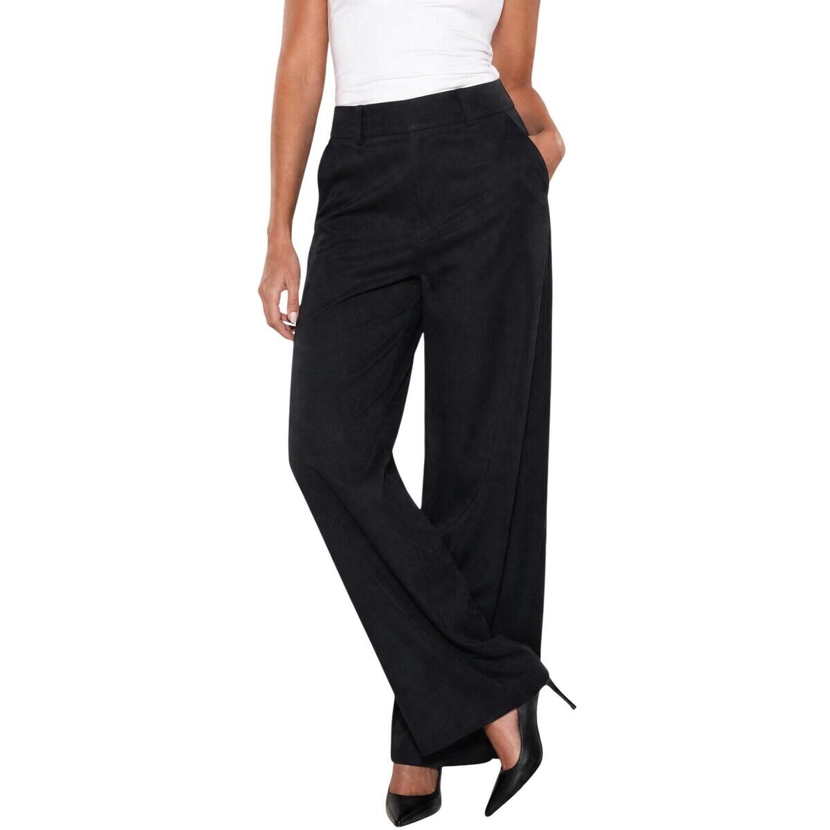 Guess BASTIENNE WIDE LEG TROUSER W6GB19 W1972 Černá