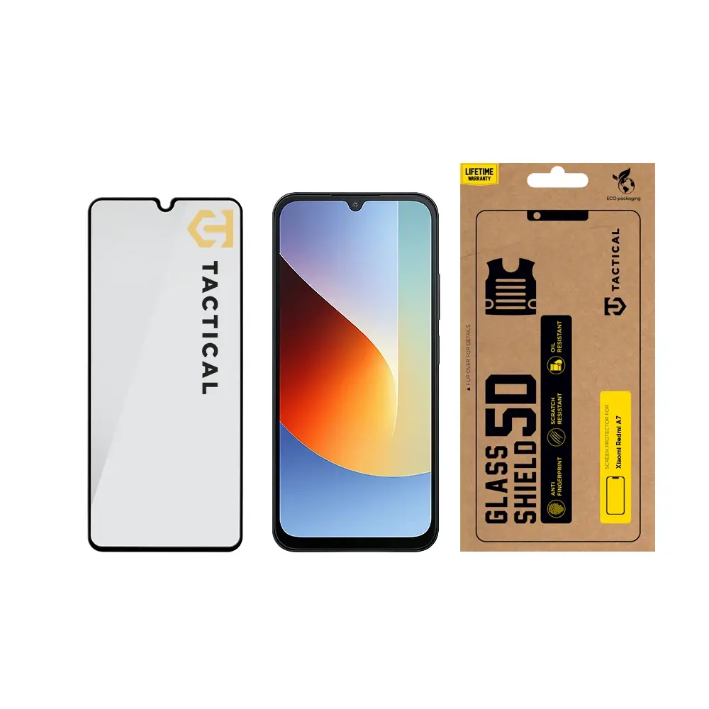 Tvrzené sklo Tactical Glass Shield 5D pro Xiaomi Redmi A7, černá