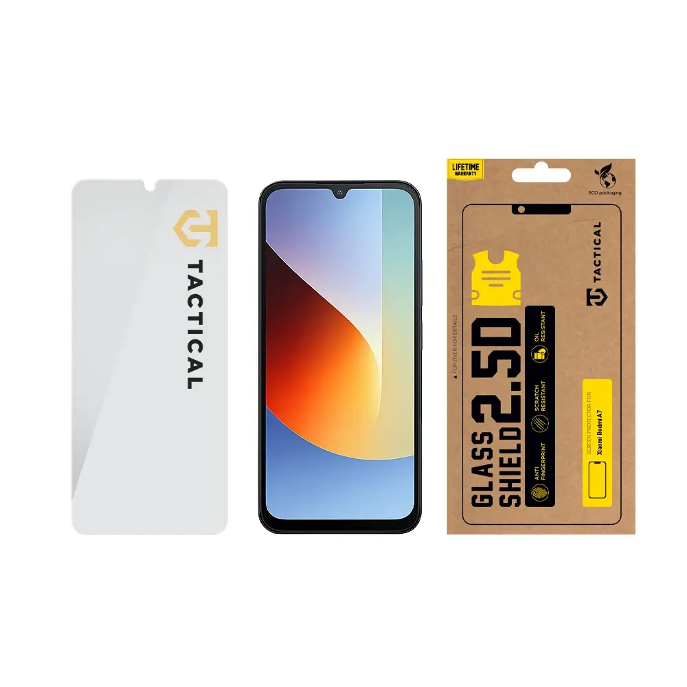 Tvrzené sklo Tactical Glass Shield 2.5D pro Xiaomi Redmi A7, transparentní