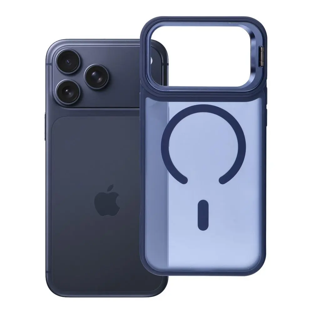 Zadní kryt Forcell F-Protect Shadow Stand Premium compatible with MagSafe pro Apple iPhone 17 Pro Max / 18 Pro Max, modrá