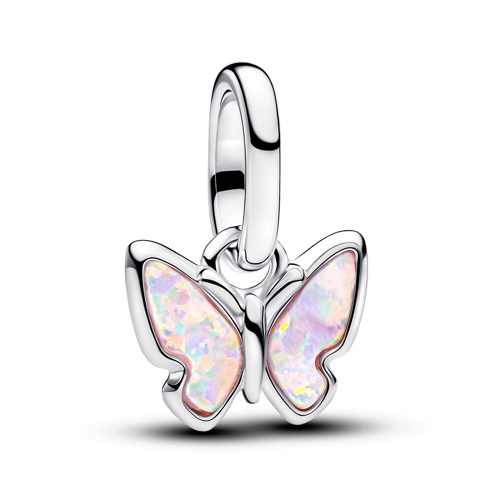 Pandora Stříbrný mini přívěsek Růžový motýl Moments/ME 793825C01