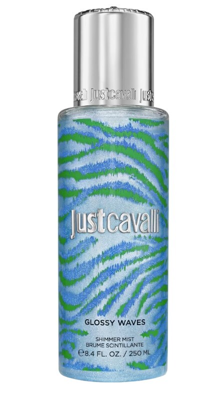 Roberto Cavalli Glossy Waves - třpytivý tělový sprej 250 ml