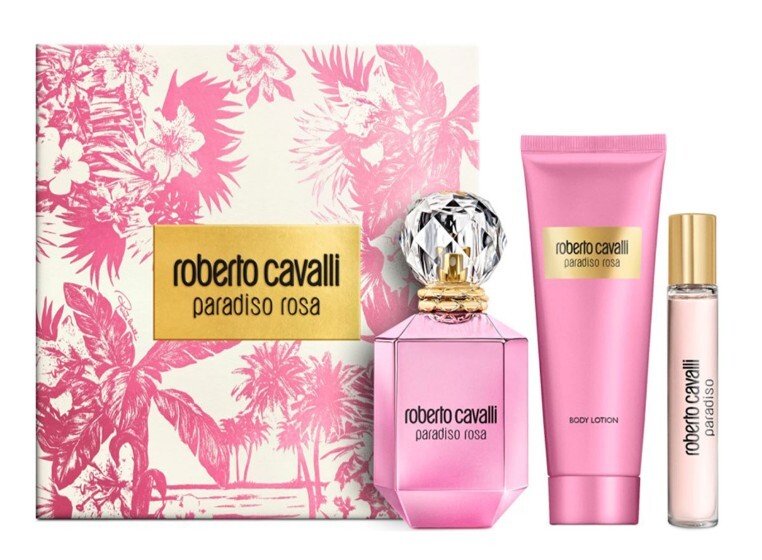 Roberto Cavalli Paradiso Rosa - EDP 75 ml + tělové mléko 100 ml + EDP 15 ml