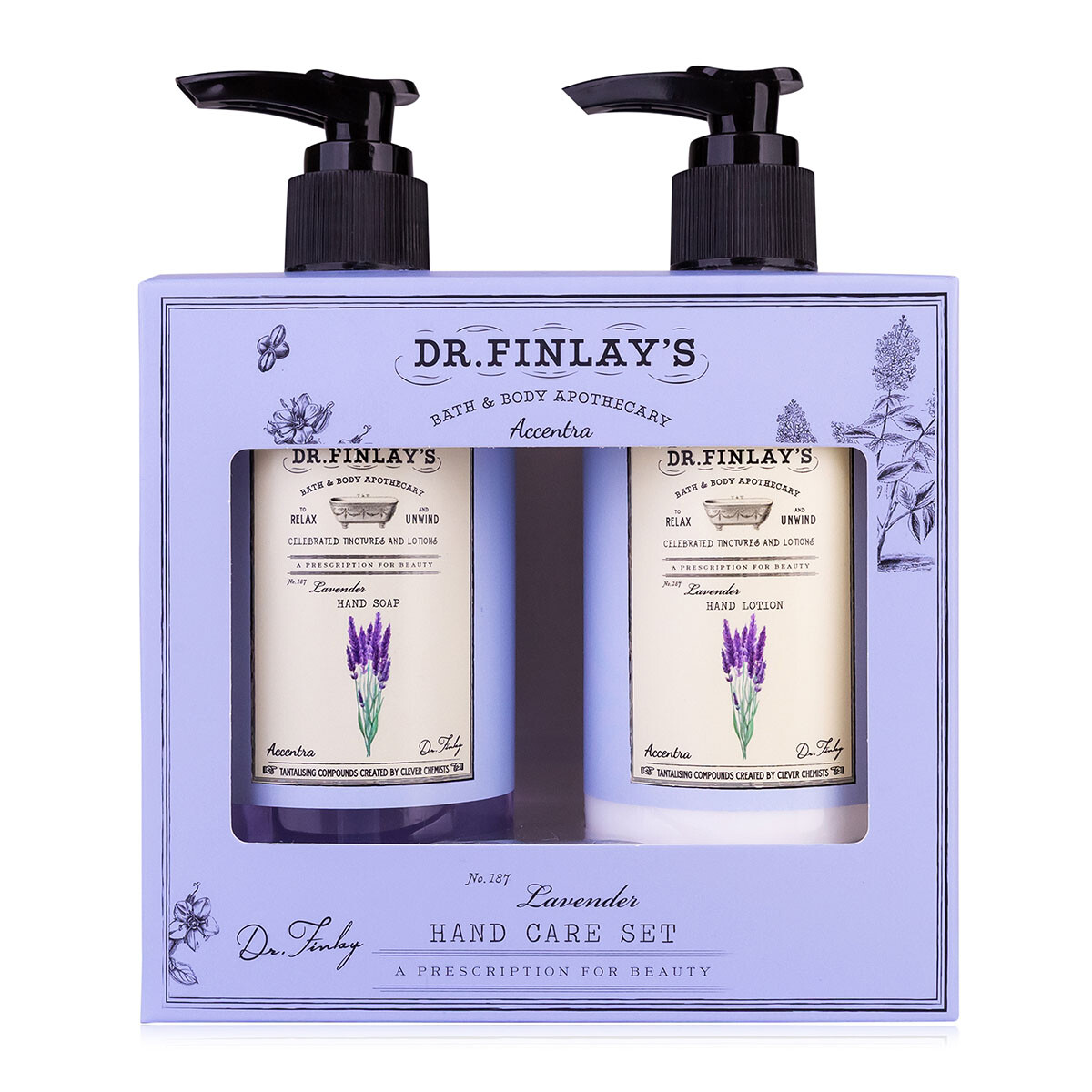 Accentra Dárková sada péče o ruce s pumpičkou Lavender Dr. Finlay`s
