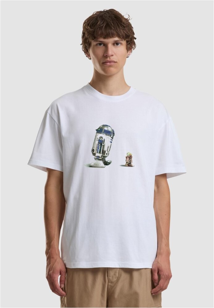 Star Wars Mandalorian R2D2 Grogu Loose Tee L
