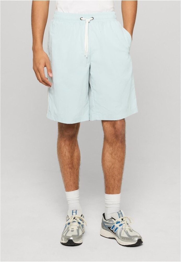 Board Shorts With Patched Stripe - freezeblue 3XL