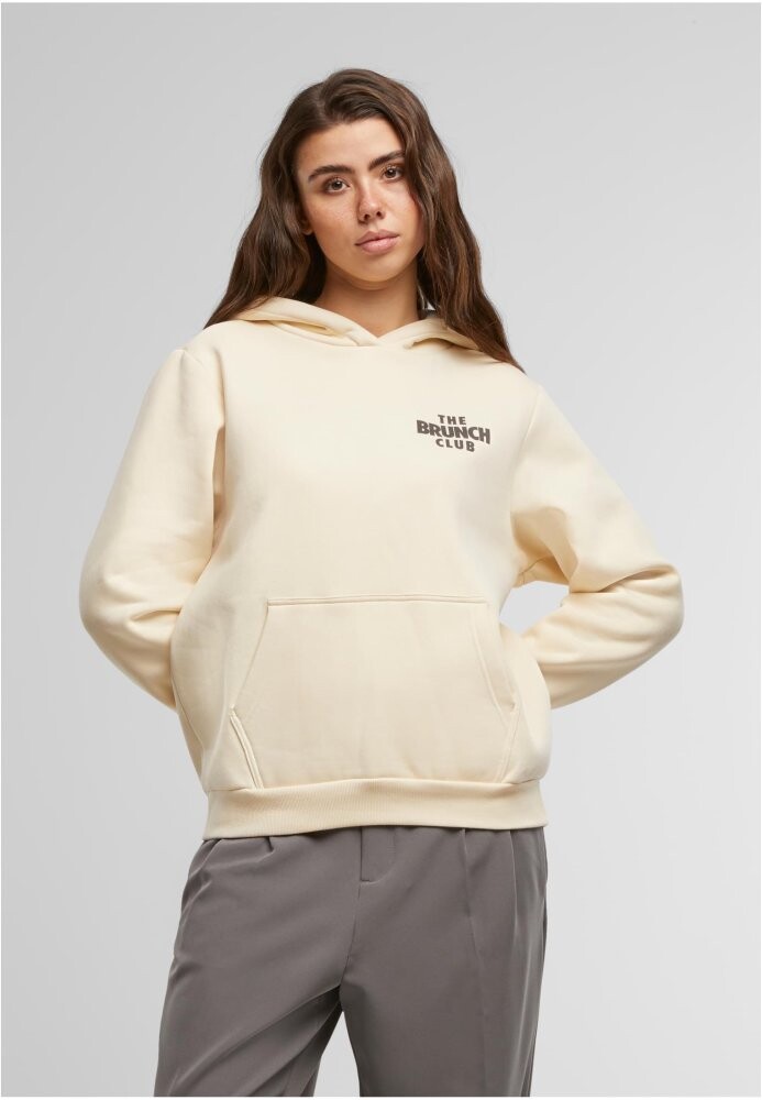 The Brunch Club Ladies Fluffy Hoody - whitesand L