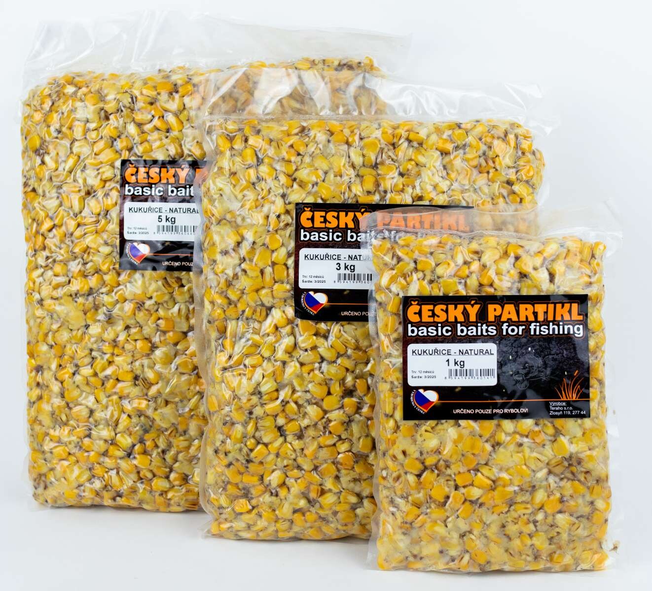 Český partikl Kukuřice vařená 1kg (partikl)