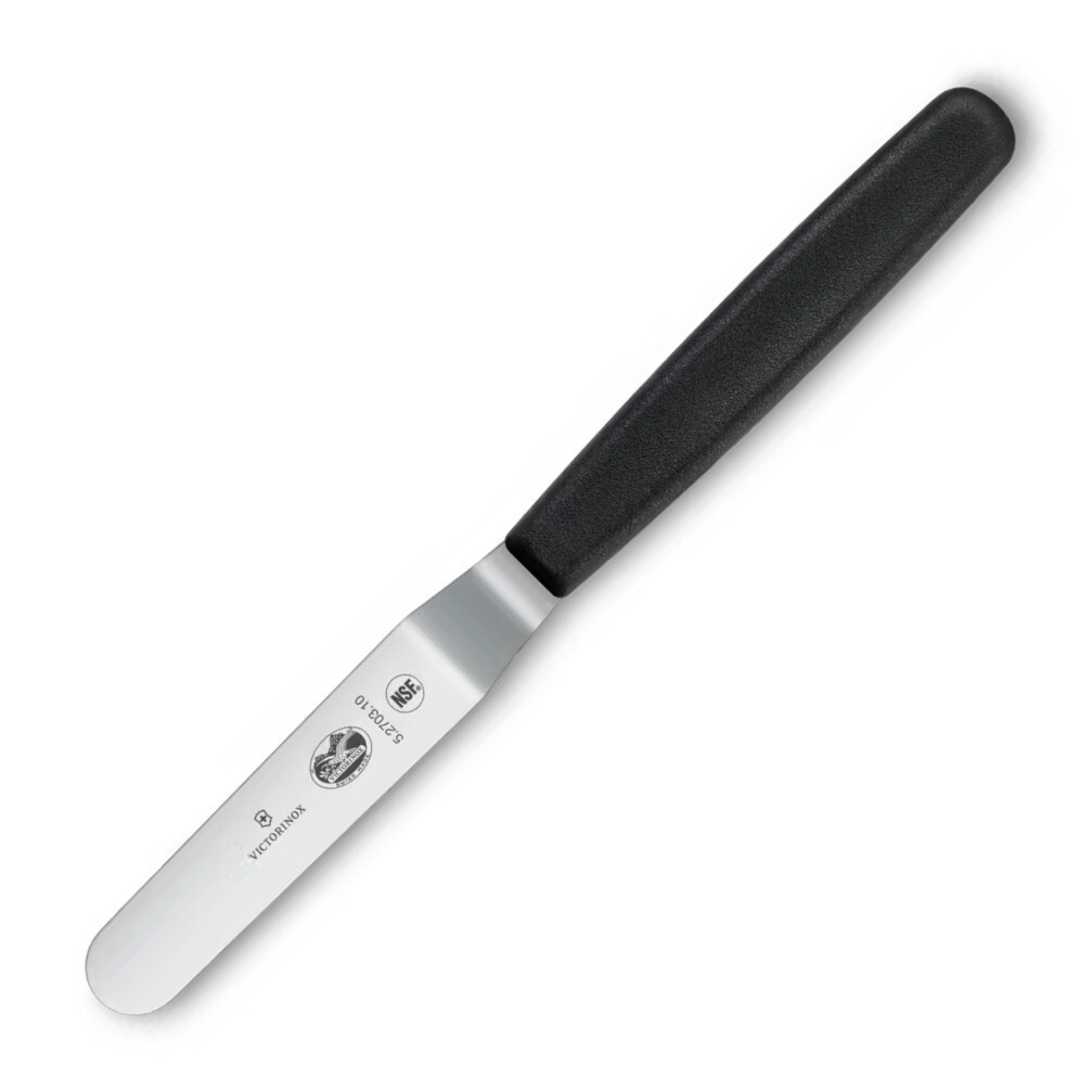 Cukrářská špachtle 8 cm, zahnutá, černá, nerezová ocel, Victorinox