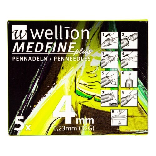 Wellion MEDFINE jehly inzulinová pera 0.23x4mm 32G  5ks