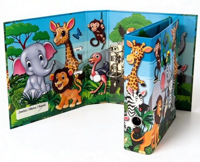 Designový pákový pořadač A4 7,5 cm karton ZOO