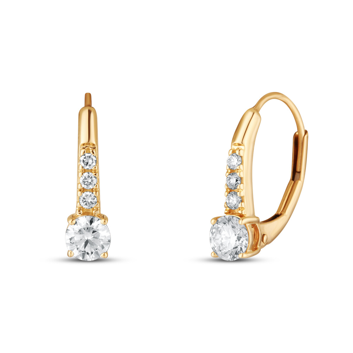 Náušnice s laboratorními diamanty 23L-170-PA0024 1.40g