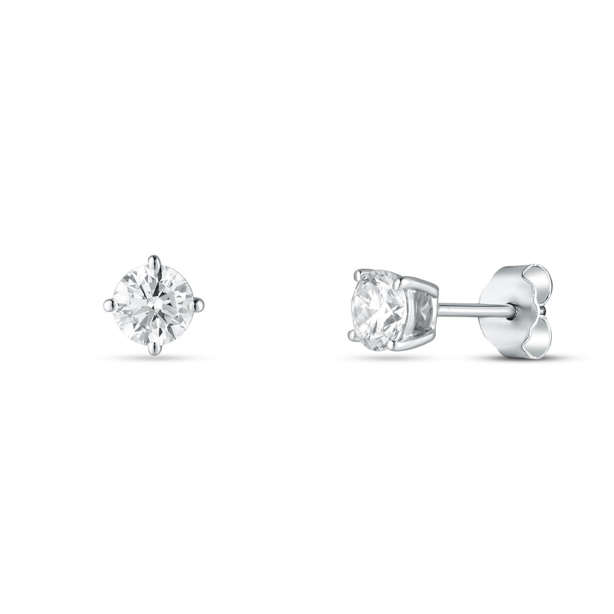 Náušnice s laboratorními diamanty 33L-170-PU0019 1.10g