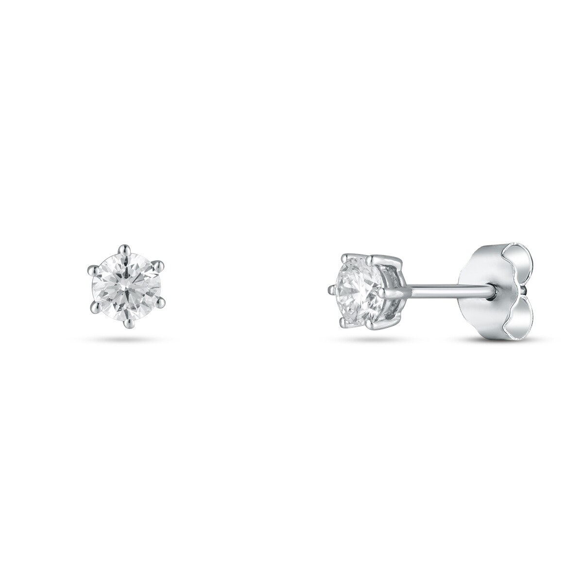 Náušnice s laboratorními diamanty 33L-170-PU0020 0.85g