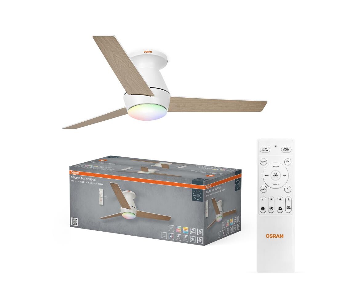 Osram - LED RGB Stmív. stropní látor NORDES LED/18W/230V 3000-6500K + DO 4058075857711