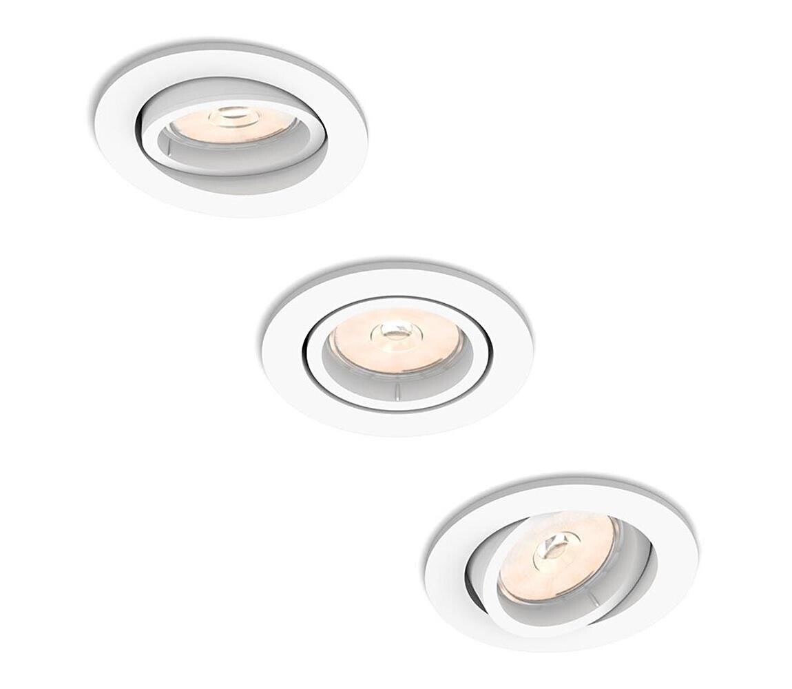 Philips 50393/31/PN - SADA 3x Podhledové svítidlo DONEGAL 1xGU10/5,5W/230V 50393/31/PN