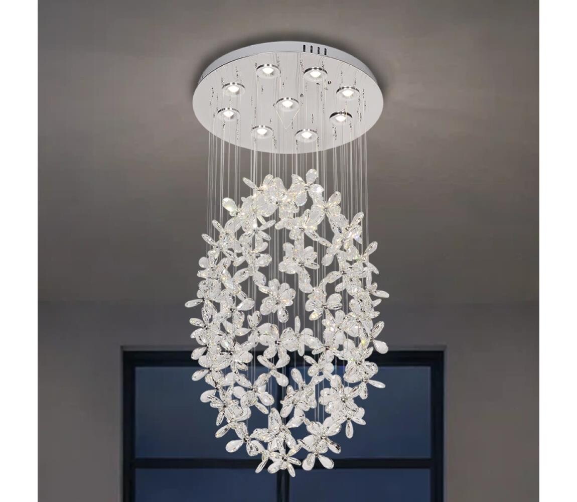 LED Křišťálové stropní svítidlo SAMOA LED/30W/230V pr. 40 cm lesklý chrom + DO N3020