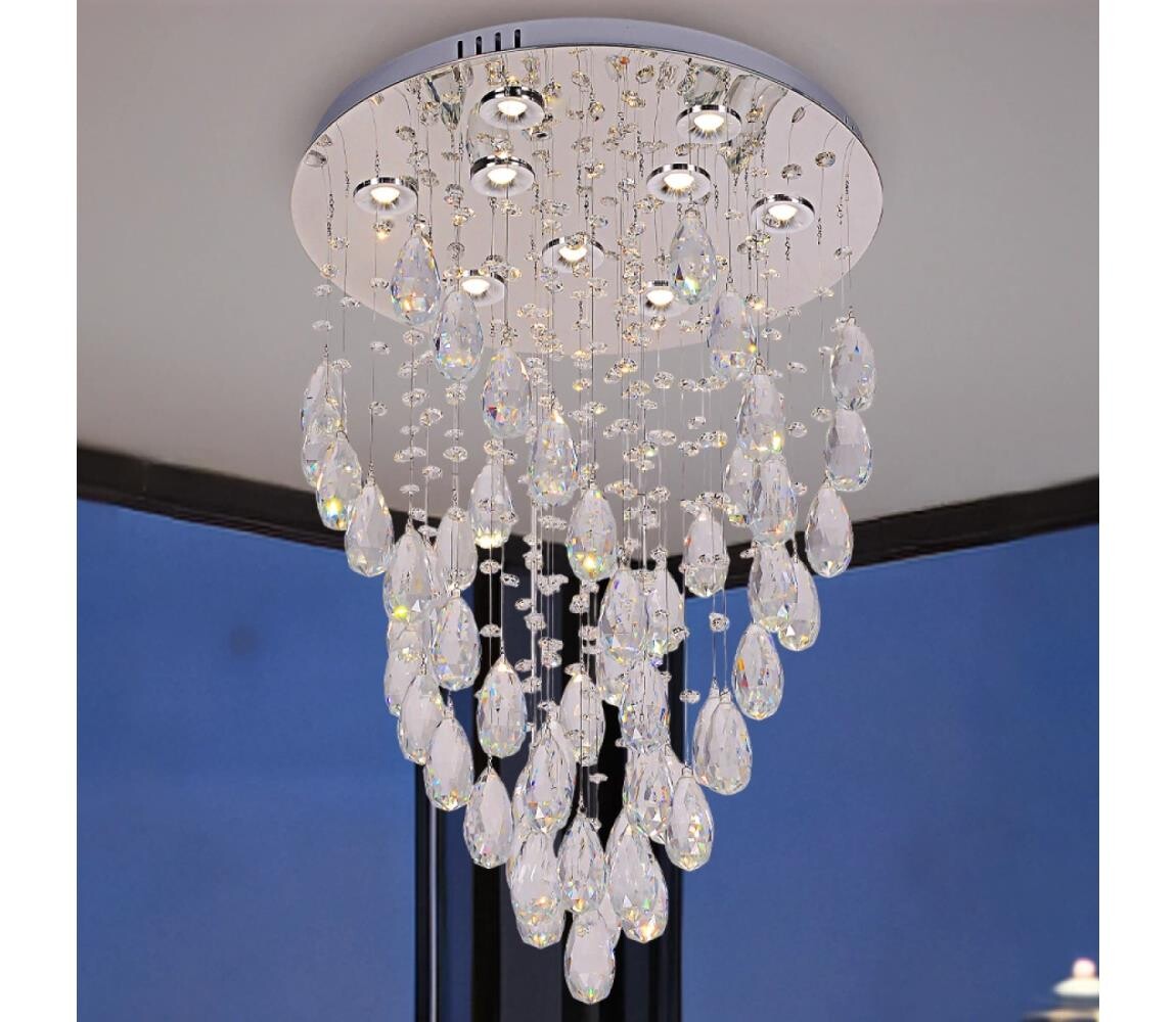 LED Křišťálové stropní svítidlo MAJURO LED/30W/230V pr. 45 cm lesklý chrom + DO N3001