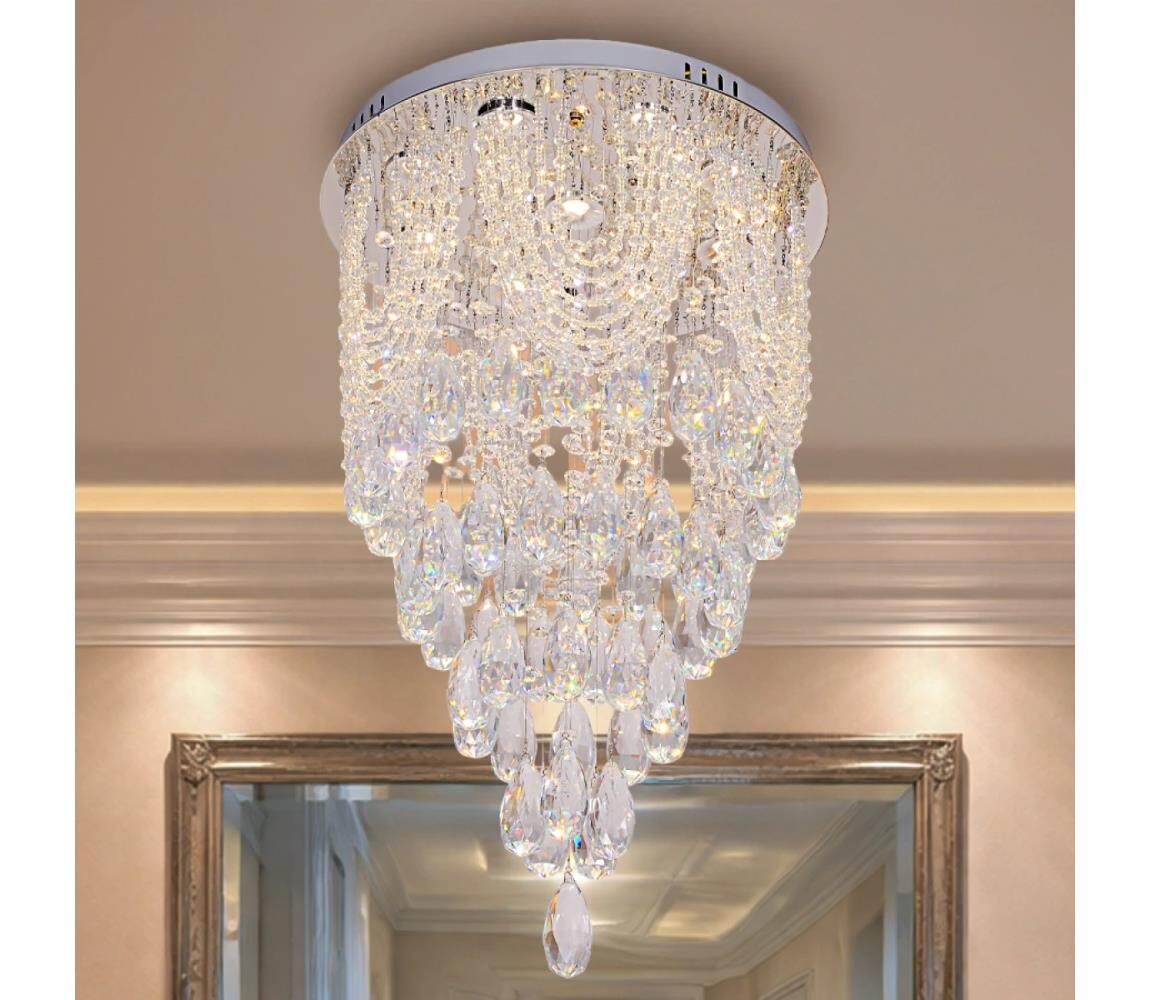 LED Křišťálové stropní svítidlo MAJURO LED/30W/230V pr. 40 cm lesklý chrom + DO N3000