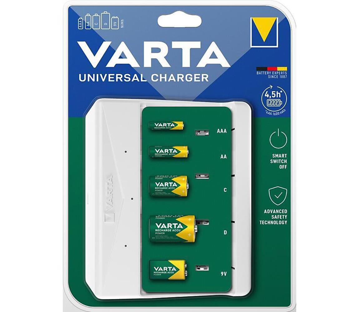 Varta 57658101401 - Nabíječka baterií AA/AAA/C/D/5V 57658101401