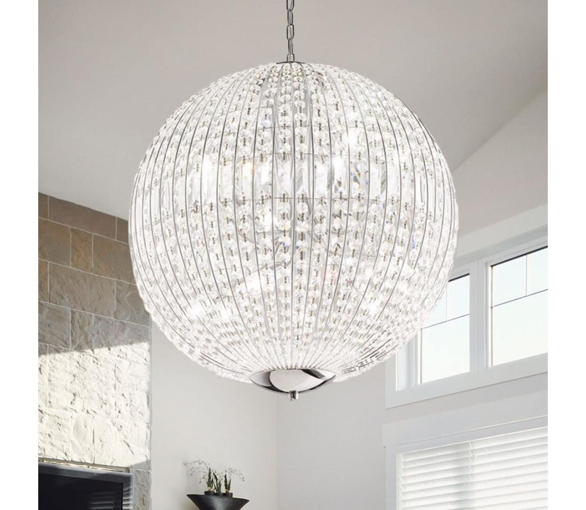 Ideal Lux - LED Křišťálový lustr na řetězu LUXOR 12xG9/3W/230V pr. 60 cm čirá 116235